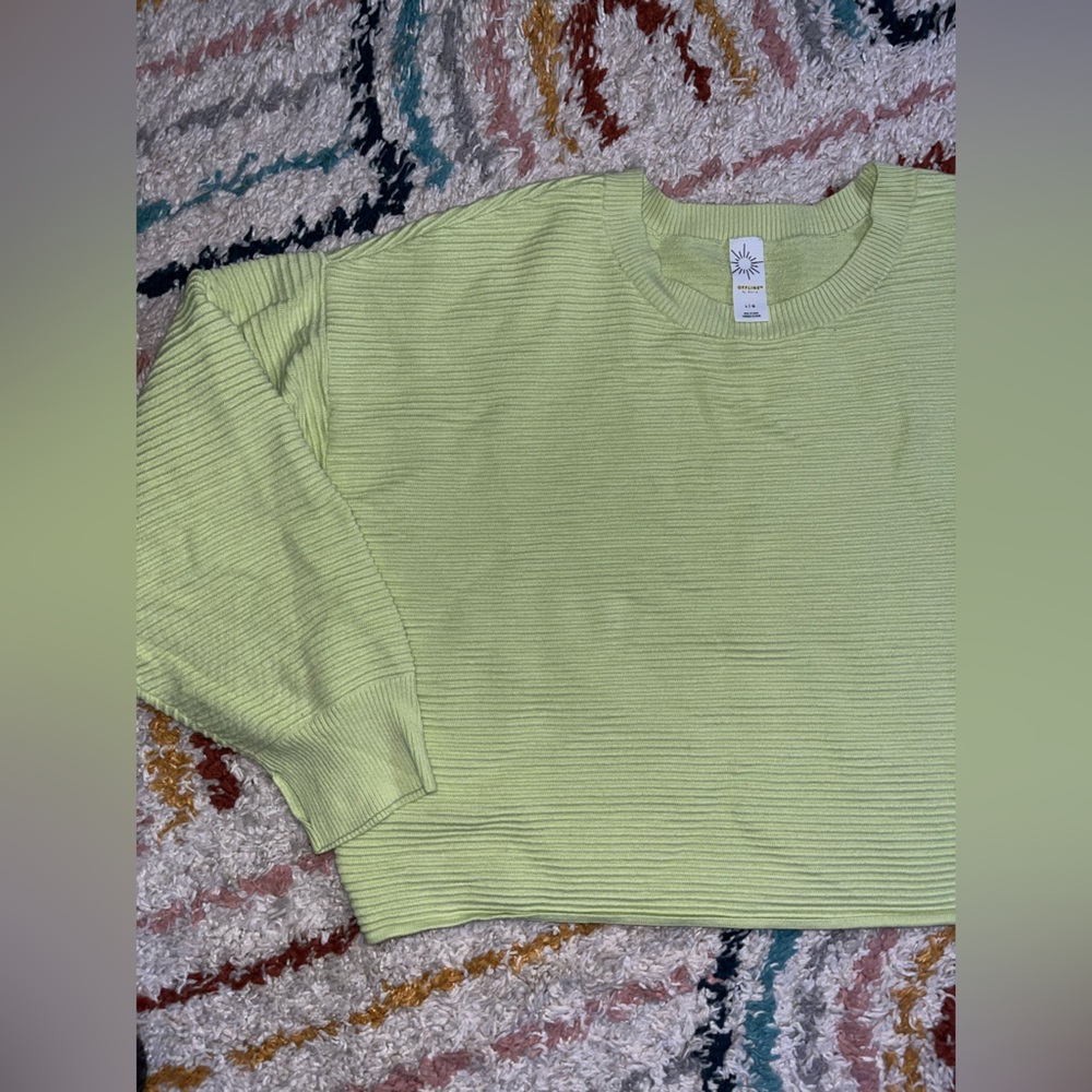 Crop sweater, lime